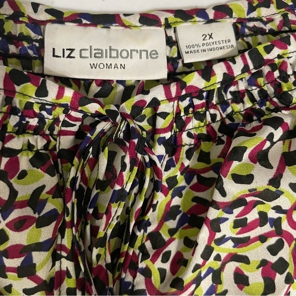Liz Claiborne - Colorful Blouse size 2X - Picture 9 of 9